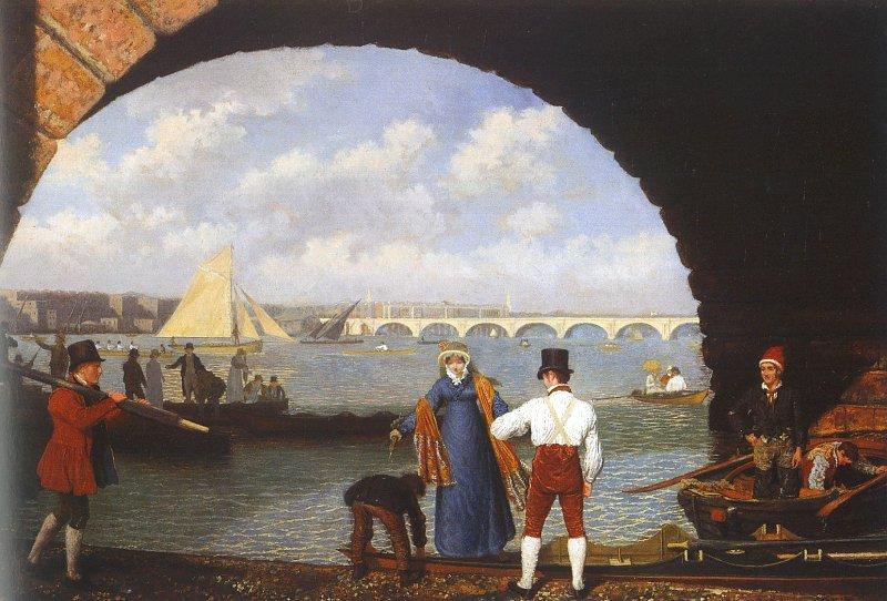 Agasse, Jacques-Laurent Landing at Westminster Bridge oil painting picture